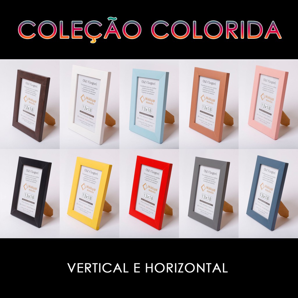 Porta Retrato X Diversas Cores Cod C Vidro Shopee Brasil