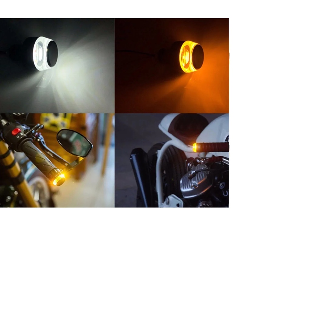 Par Pisca Seta Led Peso Guidão 22mm Café Racer Custom Moto