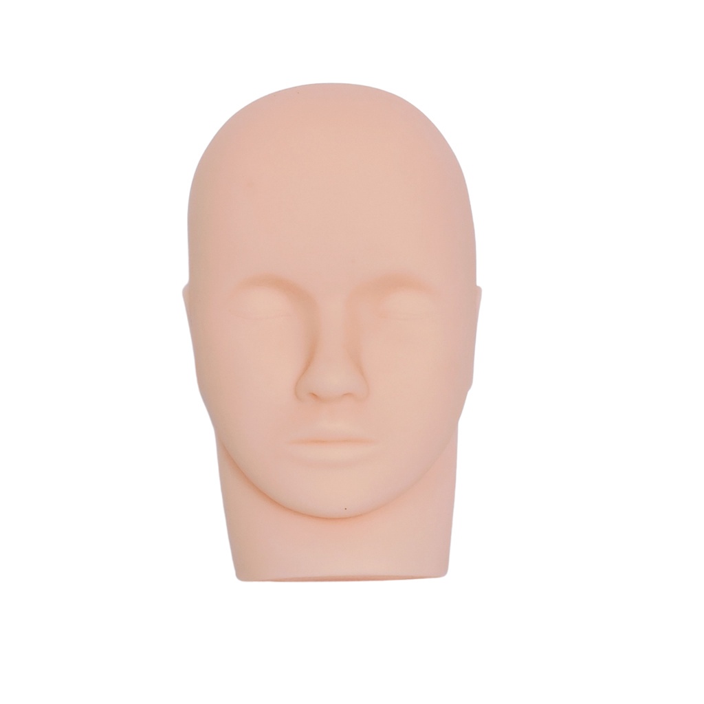 Cabeça de Boneca de Silicone P/ Treino Micropigmentação de Sobrancelha Alongamento de Cílios Make Maquiagem