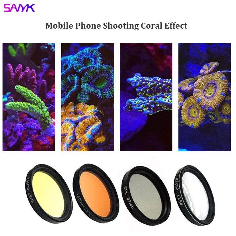 Filtro De Telefone SANYK Coral Sea Water 4 Em 1 Conjunto Para Filtrar A Luz Azul Melhorar O Efeito Da Lente Câmera Slr C