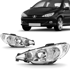 Par Farol Peugeot 206 2004 2005 2006 2007 2008 2009 2010 Liso Foco Duplo