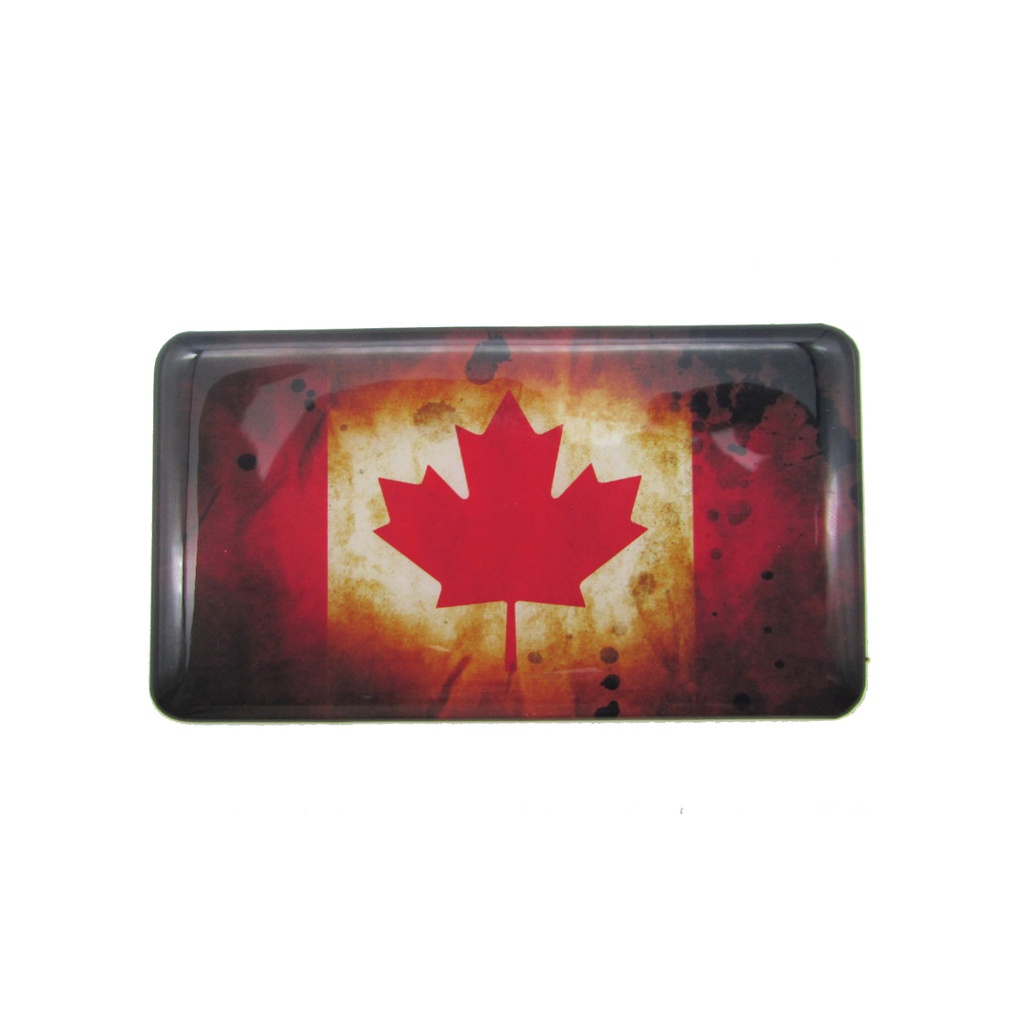 Adesivo Bandeira Do Canada Vintage Resinado 9x5cm