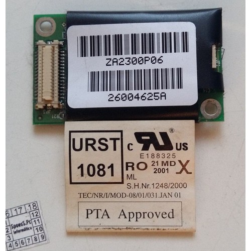 Fax Modem Toshiba 1410-s173 A25-s307 Za2300p06 G86c0000f110