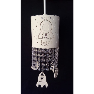 Lustre Luminária Pendente Infantil Astronauta Foguete Bebê Menino Menina Decoração Quarto Bivolt