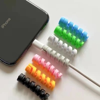1Pcs Cabo Espiral Protetor Dispositivos Universal Flexível De Silicone Sólida Enrollamento De Carregamento Envoltório