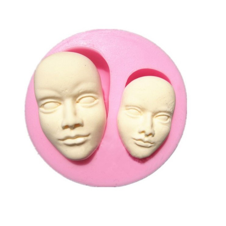 Molde de Silicone Rostos 2D para Artesanato e Confeitaria Modelo de Rosto Humano em Oferta na Shopee