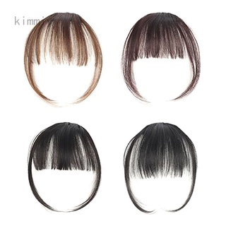 Kimmiy 100% Real Cabelo Humano Fino Neat Franja Franja Ar Clipe Em Franja Coreano Peruca Dianteira