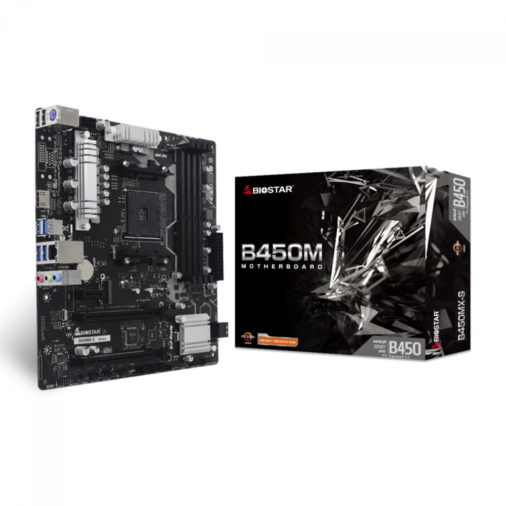 Placa Mãe Biostar B450mh, Chipset B450, Amd Am4, Matx, Ddr4 - Escorrega ...