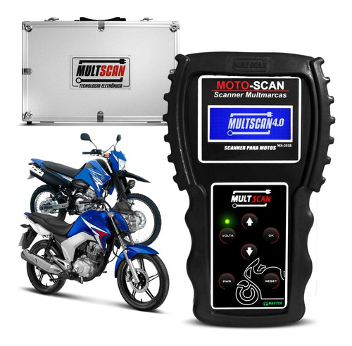 Scanner para Motos Moto-Scan 4.0 1.06 Digital Portátil Honda Yamaha para Oficinas Mecânicas