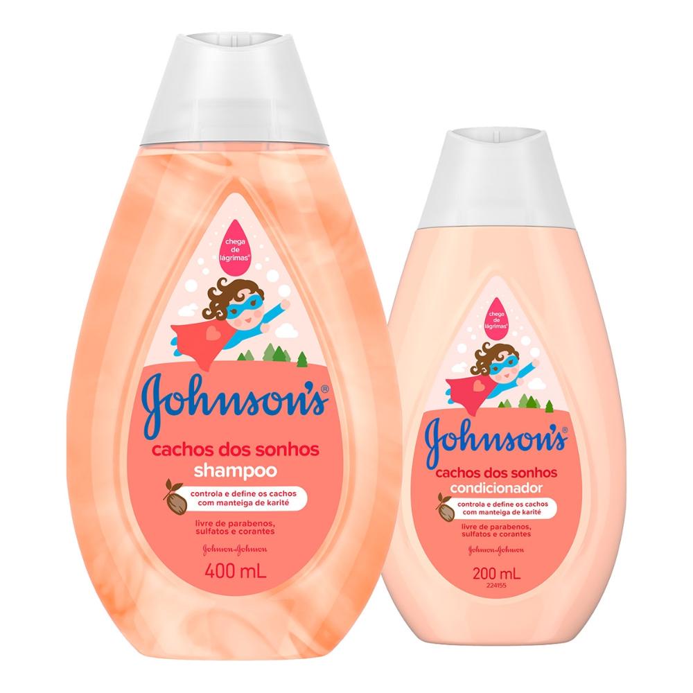 Kit Johnson's Baby Cachos Definidos - Shampoo 400ml + Condicionador 200ml em Oferta na Shopee
