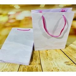 10 Sacolas De Papel ROSA CANDY 23x16x6 cm Presente Bolsa Festa (CHOCO)