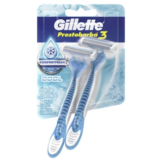 Aparelho de Barbear Descartável Gillette  Prestobarba3 Cool 2 Unidades em Oferta na Shopee