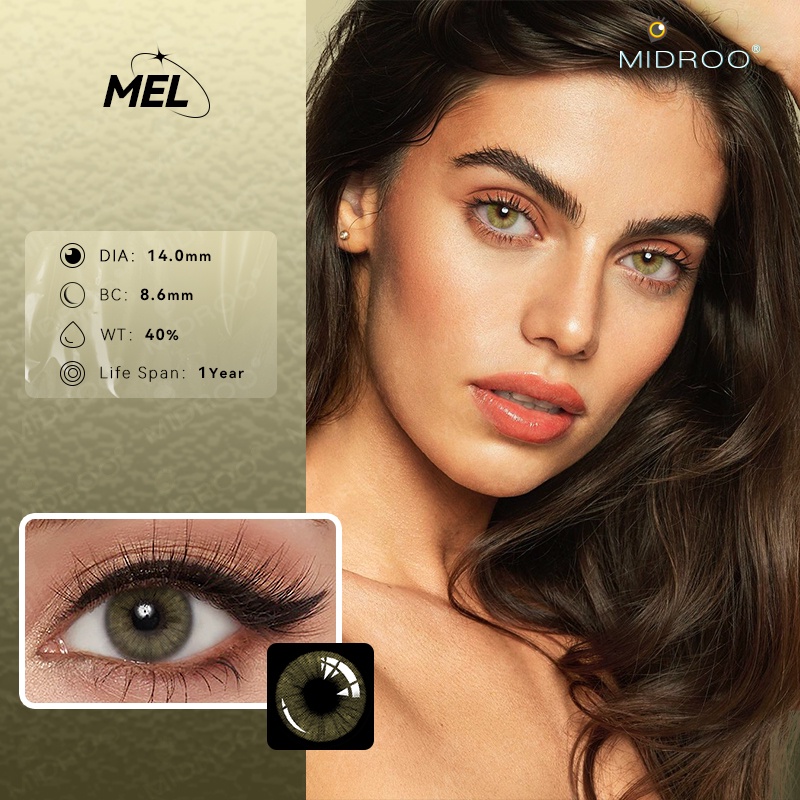 (OEM) Mislens 2 Pçs Cinza Lentes De Contato Coloridas Para Uso Maquiagem Dos Olhos(Ano De Arremesso  Diâmetro:14,2mm)