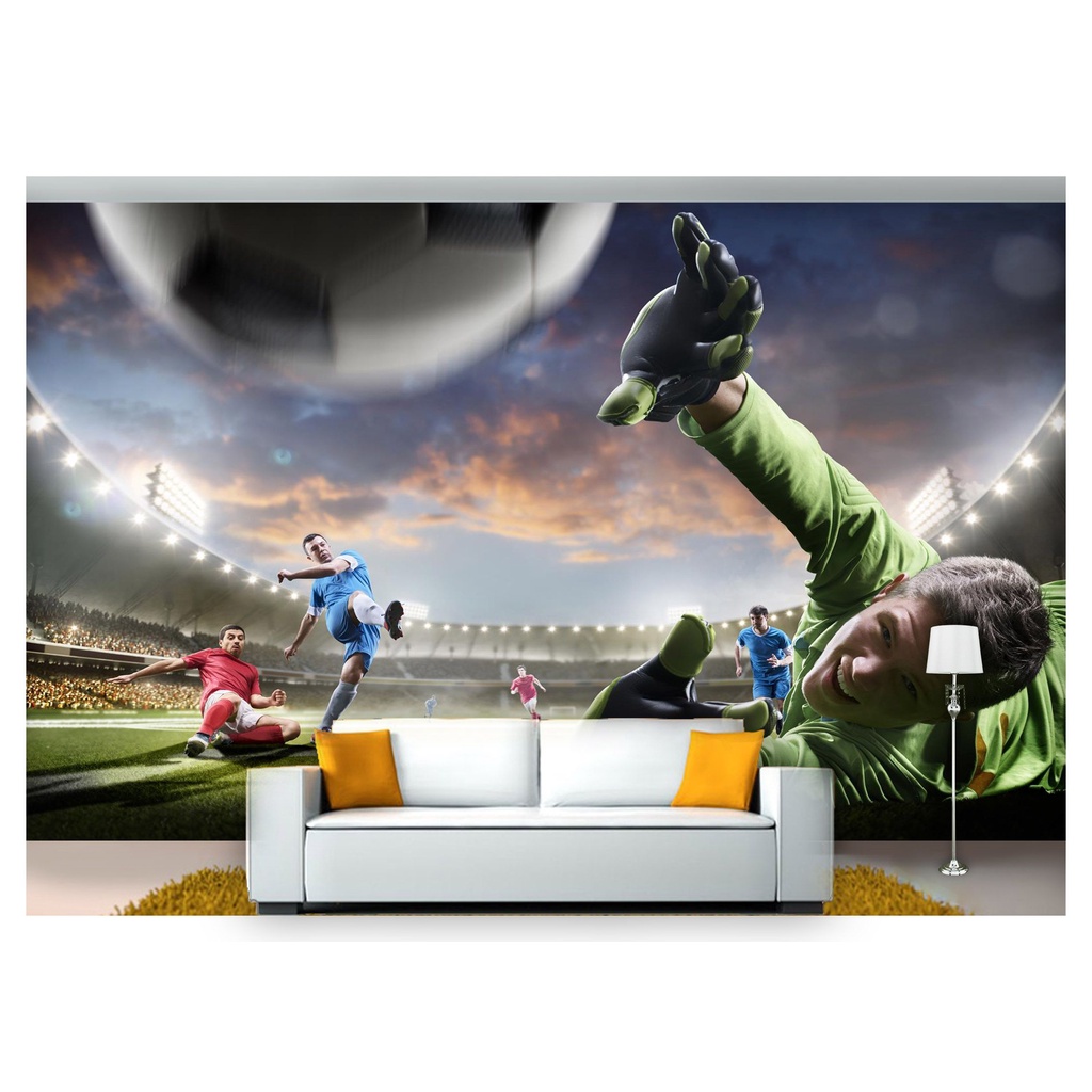 papel de parede Esportes Futebol Bola Campo 3D m² SPT21