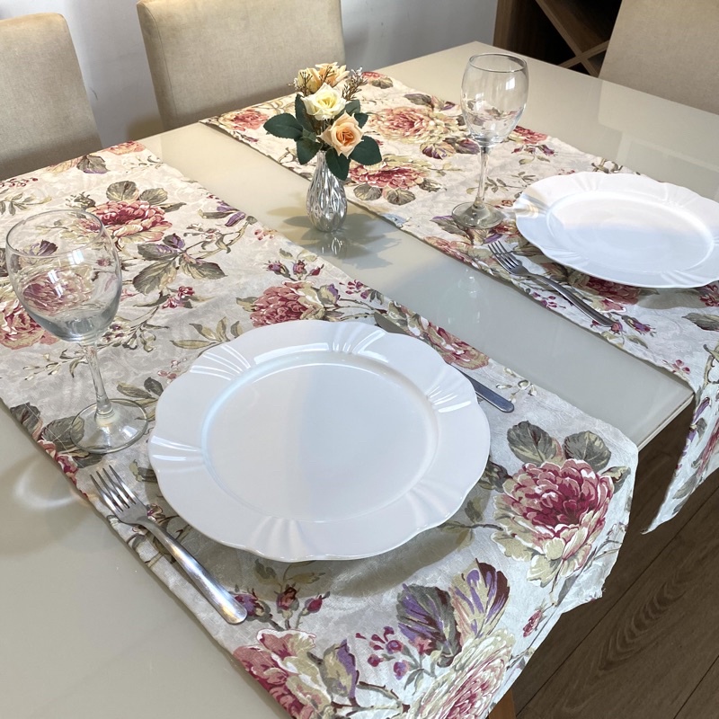 Caminho De Mesa - Kit 2 Trilhos - Mesa Posta em Oferta na Shopee