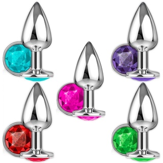Plug Anal SEXY Iniciante Com Pedra Rabo Colorida Produtos Eróticos SEX SHOP