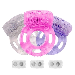 Anel Peniano Vibrador com Massageador Clitoriano - Anel Vibrador Borboleta - Sexshop - Erotico