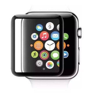 Película de Vidro ou Gel 3D Curvada para tela relógio Watch smartwatch Borda Preta Série 38mm / 40mm / 42mm / 44mm Protetor iWatc