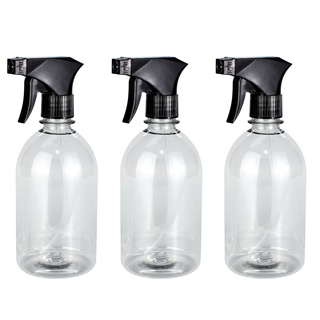 3 Frascos Pet 500ml Com Válvula Gatilho Borrifador Spray Mod1