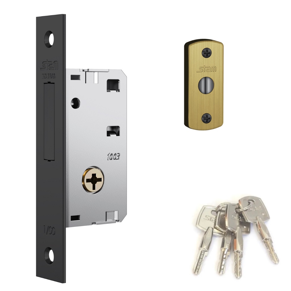 Fechadura Stam Trava Tetra Porta Metal 1003 Oxidado E-coat
