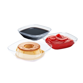 Mini prato descartável plástico pacote com 10un - Cristal em Oferta na Shopee