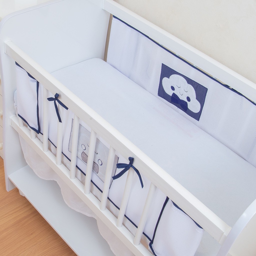 Promoção Jogo De Tela Respirável Bebê Para Laterais De Berço Americano