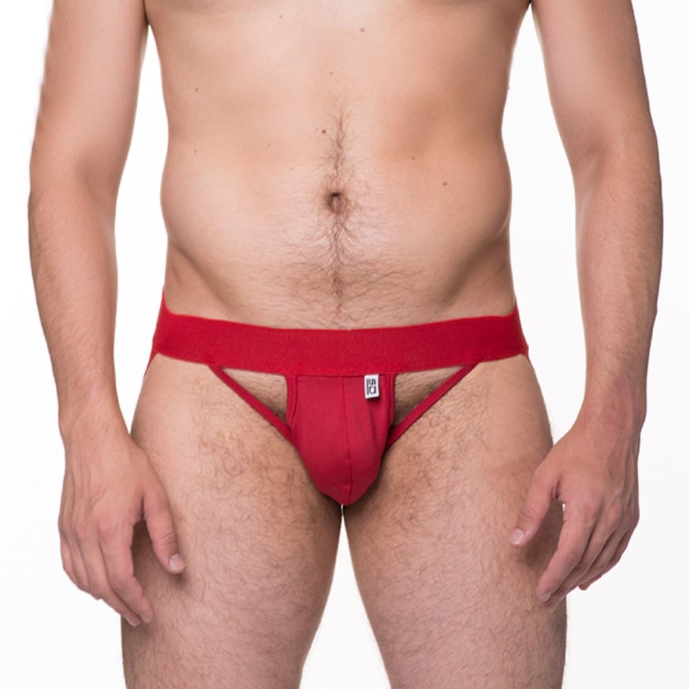 Jock Em Suplex Vermelho Com Abertura Lateral Jock Em Suplex Preto Com Abertura Lateral Jockstrap