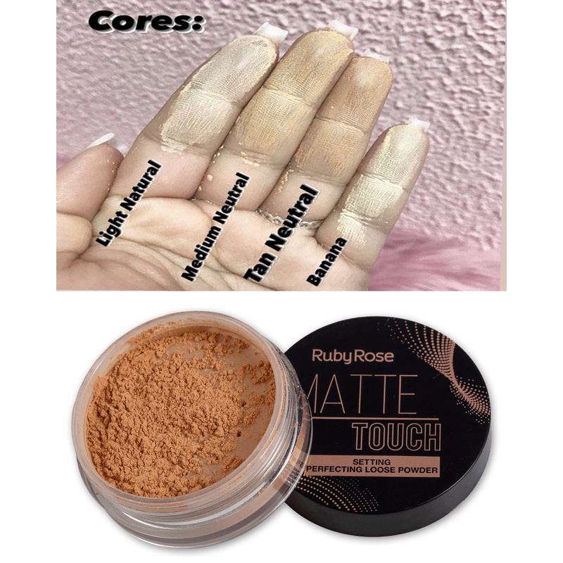 Pó Solto Matte Touch Ruby Rose Textura Leve Touch Perfecting Loose ...