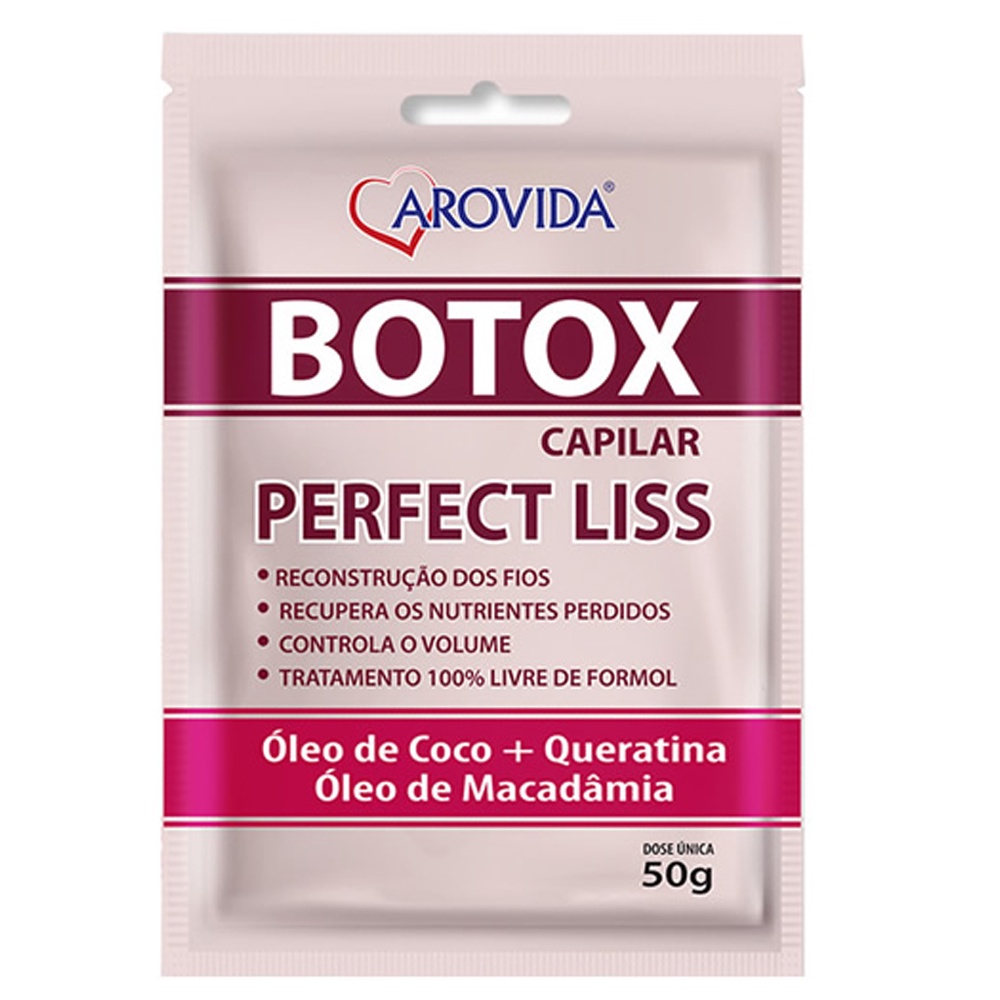 Sachê de Botox de Mascara Capilar 50g - Arovida