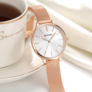 Curren Relógio De Pulso De Quartzo Feminino Em Aço Inoxidável Simples 9024x em Oferta na Shopee