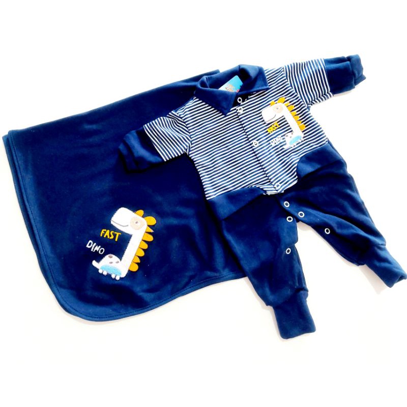 Roupa para bebê Saída Maternidade com Manta