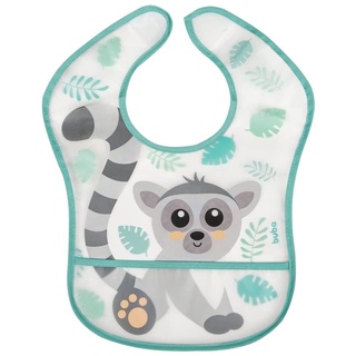 Babador Bebê Impermeável com Bolso Coletor de Migalhas +3 Meses Lêmure Buba