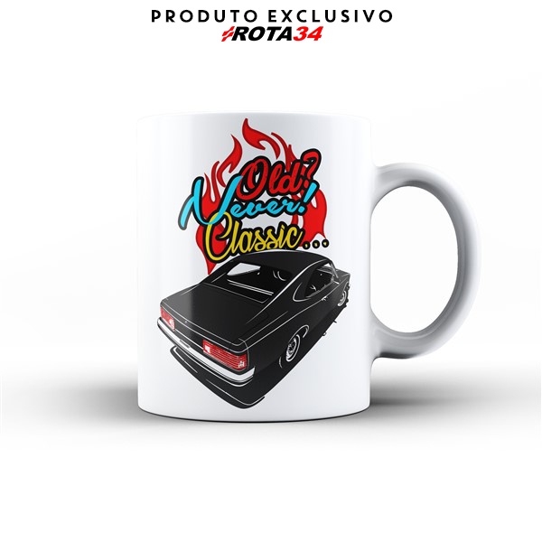 Caneca Rota 34 Old Never Classic Opala 80's Preto