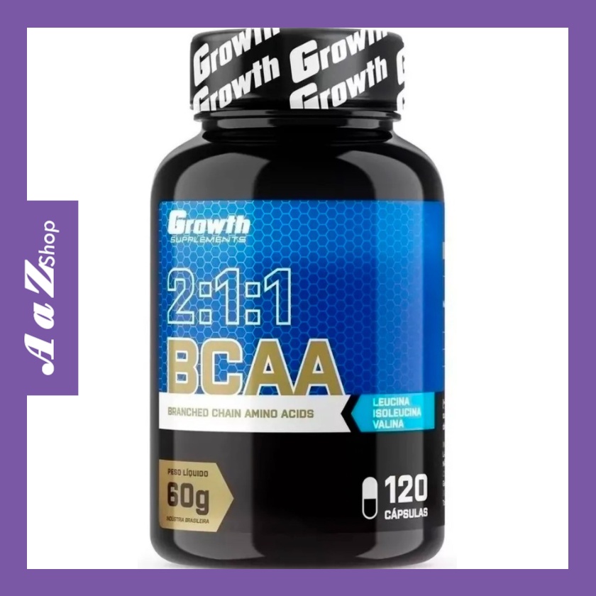 BCAA 2:1:1 Growth 120 Cápsulas | Shopee Brasil