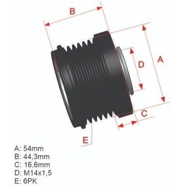 Polia Roda Livre Toro/Renegade/Compass Diesel - Zm9600547