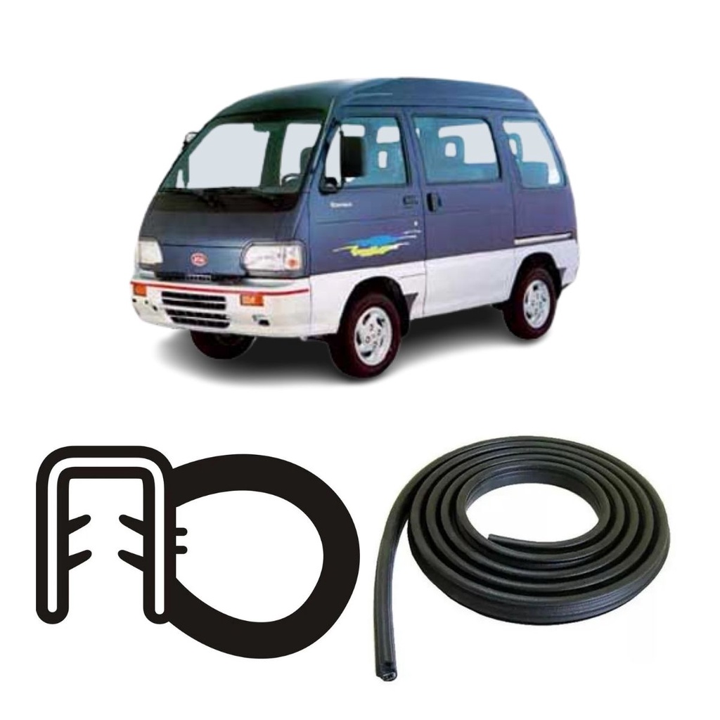 BORRACHA DE PORTA DIANTEIRA PRETA SEM ABA ASIA TOWNER em Oferta na Shopee