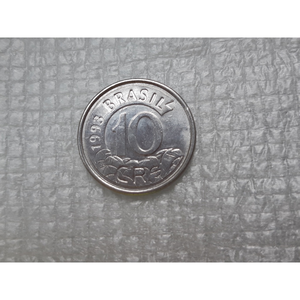 Moeda 10 Cruzeiros reais 1993 - Nº de Catálogo: KM# 628 - período (1993-1994)