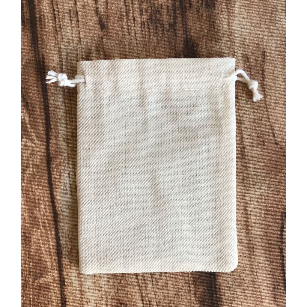 Saquinho 9x12 Algodão cru para joias, Tecido ecológico 50 unid.