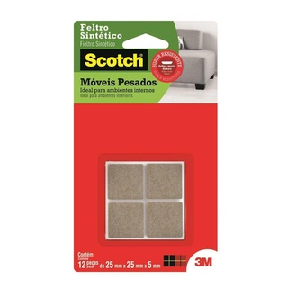 Protetor Feltro Scotch Quadrado Grande Moveis Pesados 3M