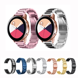 Bracelete Metálico De Aço Inoxidável De 20mm Para Relógio Samsung Galaxy Active 2 4 5 6 Watch5 Pro Watch6 Relógio4 Clássico 42mm 46mm 40mm 44mm 43mm 47mm