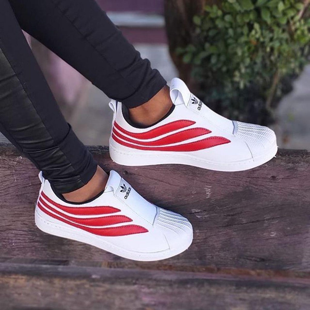 adidas slip on vermelho