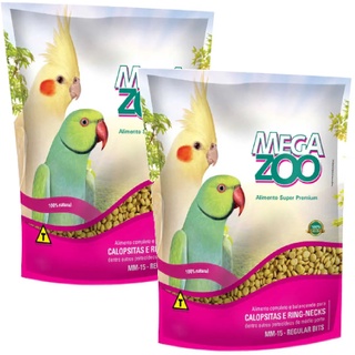 2 Ração Extrusada Calopsitas e Ring-Necks 300g Mm15 -Megazoo em Oferta na Shopee