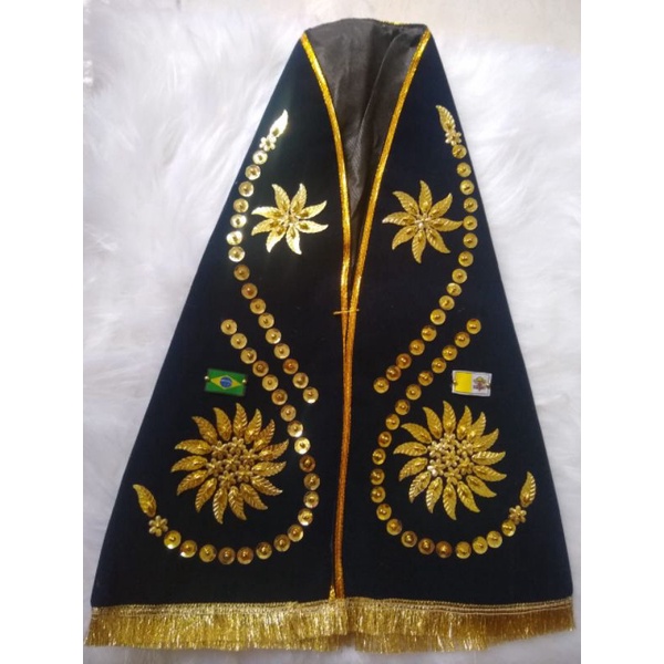 manto nossa senhora aparecida 60cm / manto para  imagem/ manto de nossa senhora Aparecida/ manto