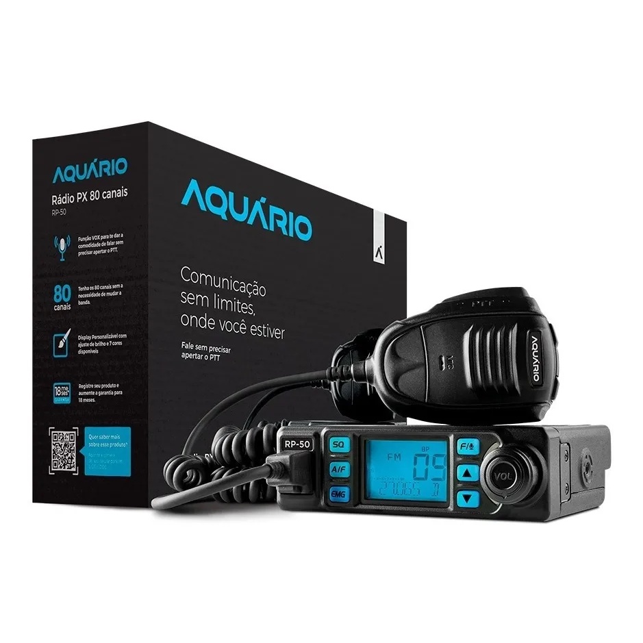 Rádio Px Aquário 80 Canais - Homologado Anatel - Rp-50 Versão 2