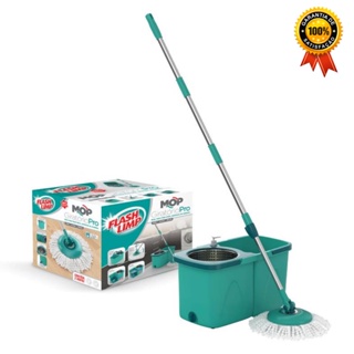 Mop Giratorio Pro duas aguas, balde com 9 litros, Cesto Inox e Divisor de agua, MOP7824, Flash Limp em Oferta na Shopee