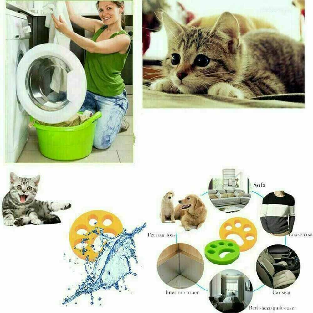 4pcs Pet Hair Remover Washing Machine Cat Dog Fur Catcher Reusable