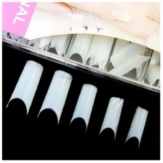 caixa com 100 unhas Tips Curvatura C para unhas de gel alongamento nail acrílico 10072