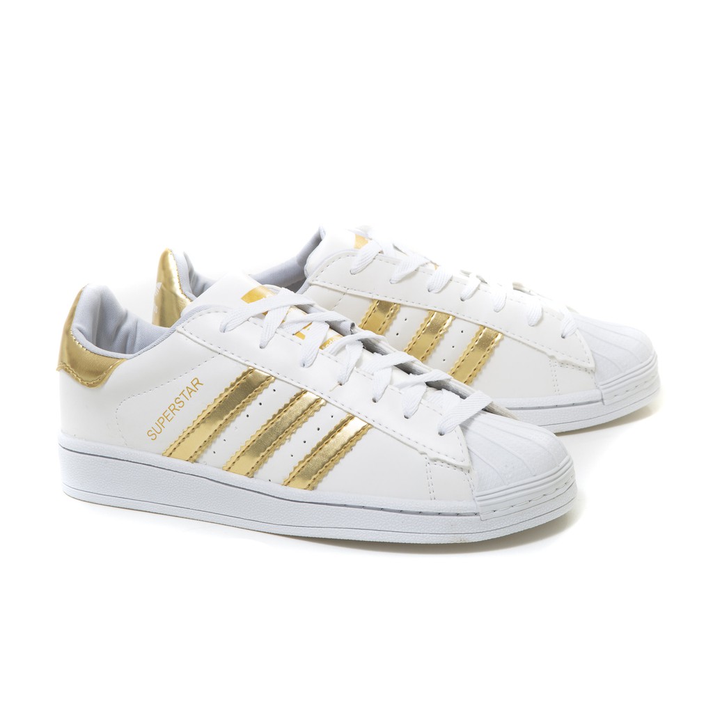 superstar branco e dourado