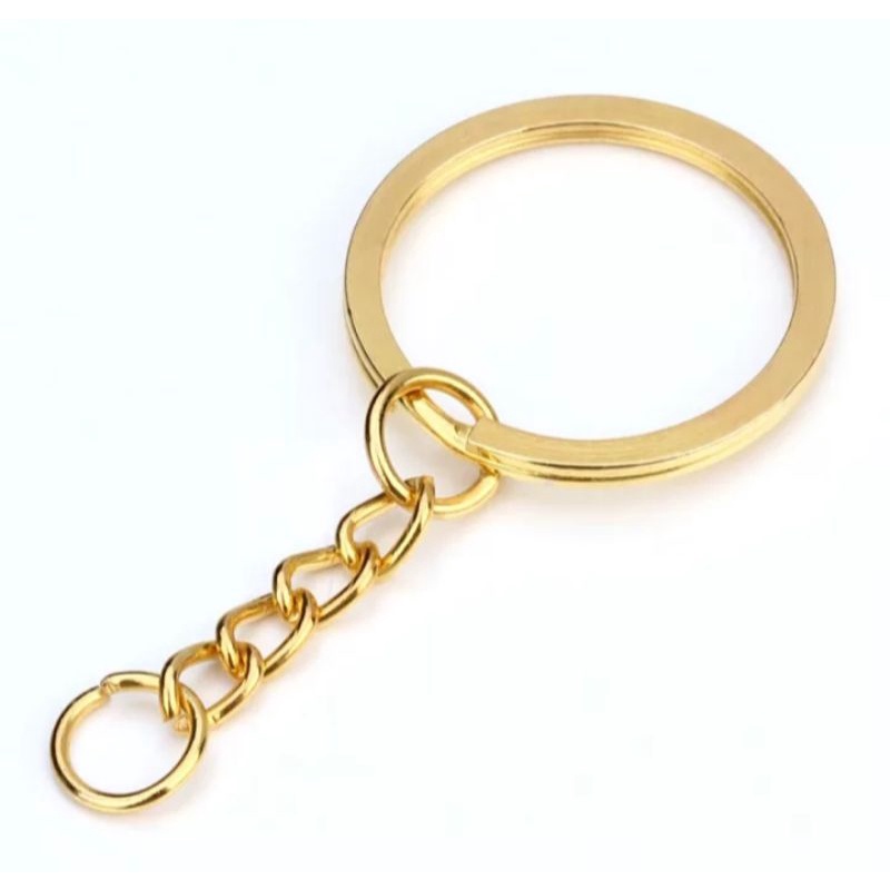 argola com corrente italiana - dourada - 25mm + elo 8mm 100 peças