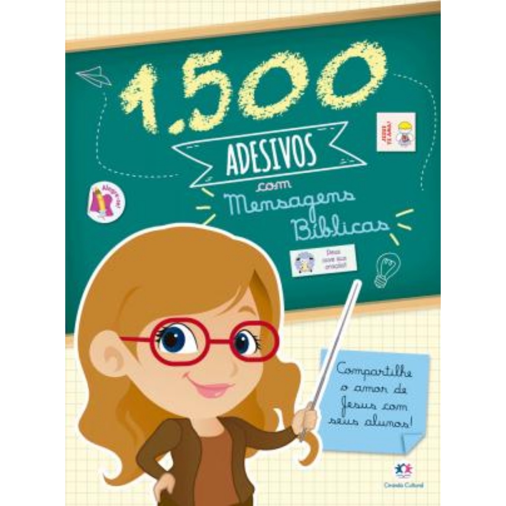Livro 1500 adesivos com mensagens bíblicas | Ciranda Cultural | Crianças Infantil Evangélico
